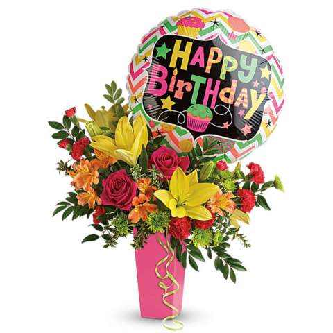 Birthday Bouquet with Balloon