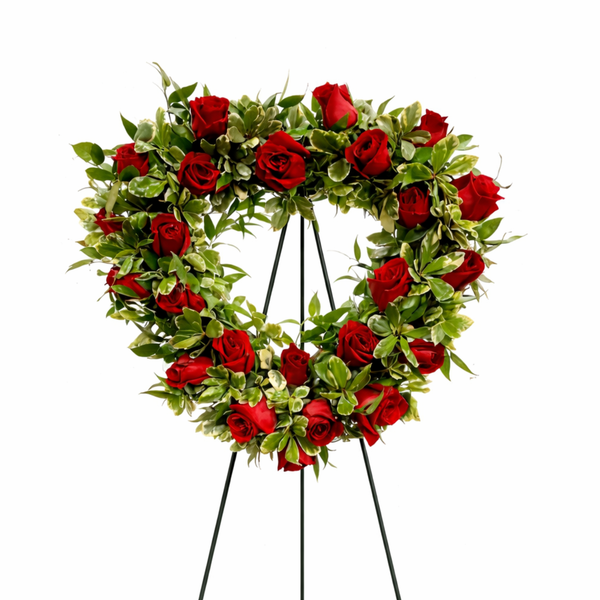 Rose Open Heart Standing Spray