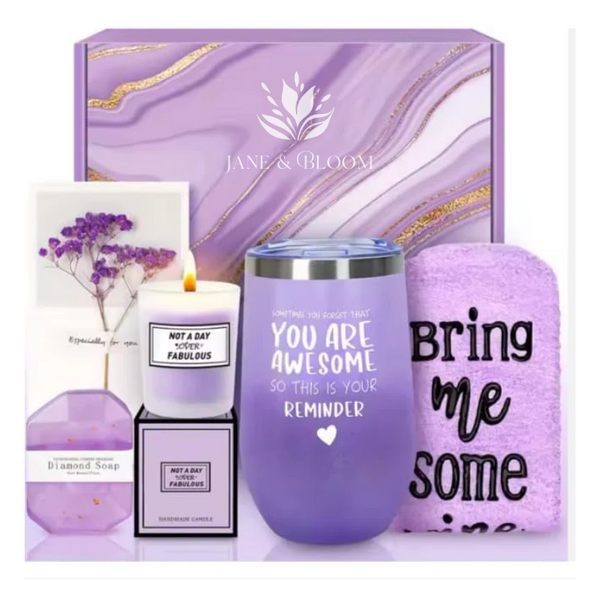Mother's Day Evening Bloom Spa Gift Set – 6Pc Purple-Themed Bath & Body Treats