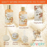 Home Spa Gift Basket - Honey Almond Scent - Luxury Bath Set